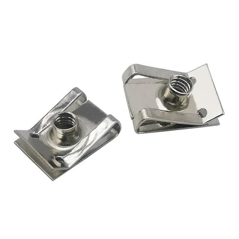Stainless Steel U Type Speed Nut Clip with Thread M4 M5 M6 M8 Reed Nut Assortment for Automotive Motorcycle Scooter Panel Fastener 30-100PCS(M4-100PCS) in Kuwait