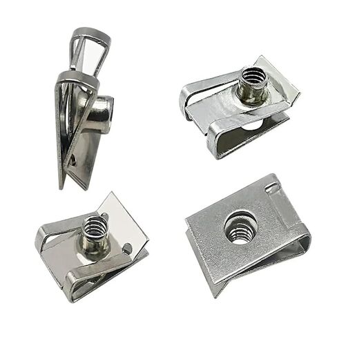 Stainless Steel U Type Speed Nut Clip with Thread M4 M5 M6 M8 Reed Nut Assortment for Automotive Motorcycle Scooter Panel Fastener 30-100PCS(M4-100PCS) in Kuwait