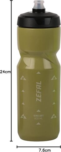 Zefal Sense Soft 80 Bike Mater Bottle-800 مل (27 أوقية)-أبيض-قبعة وناعمة ، صمام قابل للإزالة سهلة التنظيف ، polyplene خالية من BPA ، البولي بروبيلين بدون رائحة ، خفيفة الوزن ومتوافقة مع القفص in Kuwait