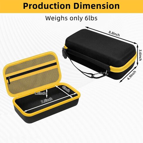 Case for Fluke 62 Max/ 62 Max+/ 64 Max/ 59 Max+ Infrared Thermometer, Hard EVA Protective Carrying Bag with Mesh Pocket, BLACKYELLOW (CASE ONLY) in Kuwait
