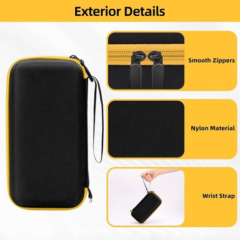 Case for Fluke 62 Max/ 62 Max+/ 64 Max/ 59 Max+ Infrared Thermometer, Hard EVA Protective Carrying Bag with Mesh Pocket, BLACKYELLOW (CASE ONLY) in Kuwait