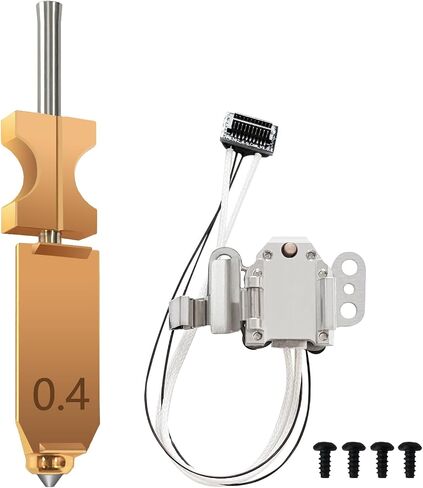 for FLASHFORGE AD5X Upgraded 0.4mm Hotend Nozzle and Heating Assembly Kit with Base Clip Heater Cartridge Thermister 3D Printer Extruder Kits All Metal Hot End/Printhead Replacement Detachable Nozzle in Kuwait