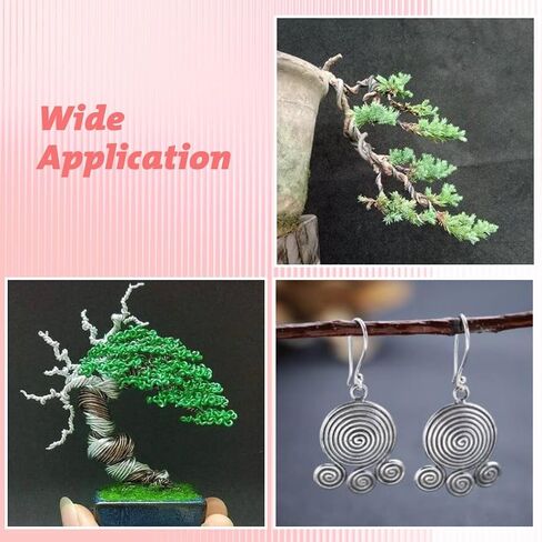 Aluminum Wire, 20 Feet Long, 0.2 Inches Diameter, Bendable Metal Wire for Gardening, Horticulture, Sculpting, Dolls, Floral Arrangements, Jewelry Making, Weaving, and DIY Crafts in Saudi Arabia