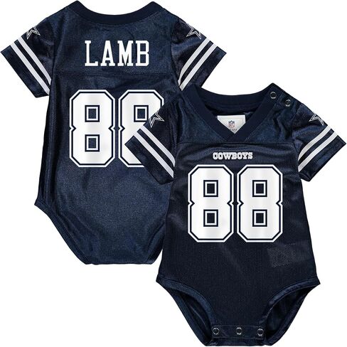 CeeDee Lamb Dallas Cowboys #88 Navy Newborn Infants Team Color Home Creeper Bodysuit Player Jersey in Kuwait