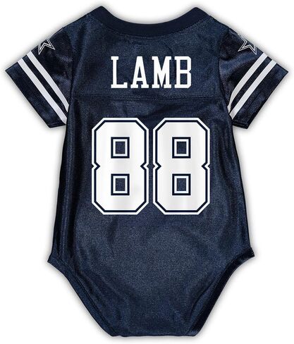 CeeDee Lamb Dallas Cowboys #88 Navy Newborn Infants Team Color Home Creeper Bodysuit Player Jersey in Kuwait