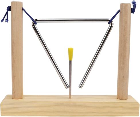 Drfeify Hand Percussion Triangle Instrument, Wooden Frame with for Music Playing Performance and Room Decoration in Kuwait