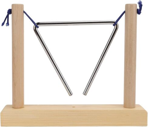 Drfeify Hand Percussion Triangle Instrument, Wooden Frame with for Music Playing Performance and Room Decoration in Kuwait