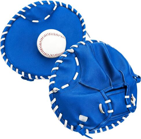 VioraWhite Pancake Baseball and Softball Training Glove with Practice Foam Ball - Flat & Soft Premium PVC Fielding Gear for Right-Hand Throw, Great Choice for Teens in Kuwait