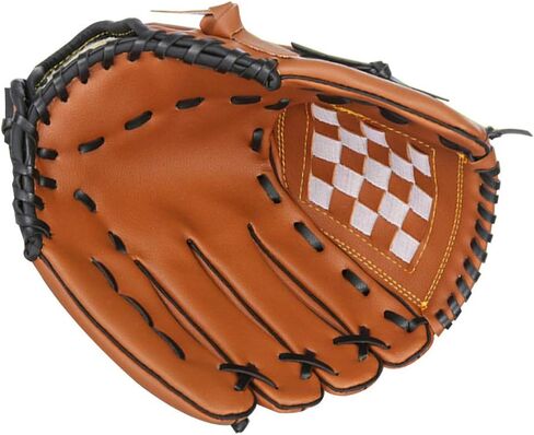Baseball Glove Sports Baseball Softball Glove Tee Pitcher Hand PU Softball Mitt Left Hand Throw Catchers Gloves Brown Size S Mens Baseball Glove in Kuwait