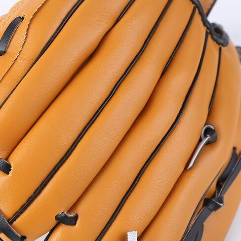 Baseball Glove Sports Baseball Softball Glove Tee Pitcher Hand PU Softball Mitt Left Hand Throw Catchers Gloves Brown Size S Mens Baseball Glove in Kuwait
