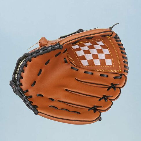 Baseball Glove Sports Baseball Softball Glove Tee Pitcher Hand PU Softball Mitt Left Hand Throw Catchers Gloves Brown Size S Mens Baseball Glove in Kuwait