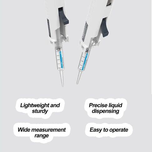 Electronic Pipette, Single Portable Laboratory Pipette Device with LCD Display, 5 Adjustable Volume 1-5mL, 48 Continuous Dispensing Times, for Chemistry Biology Research in Kuwait