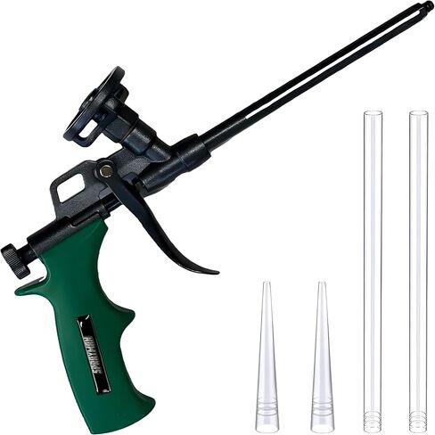 Sprayman Foam Dispensing Gun - (1 Pack) Precision Spray Foam for Insulation & Sealing, Teflon Coated Expanding Foam Gun for Contractors & DIY Projects, Dual Extension Tips Included in Kuwait