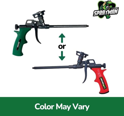 Sprayman Foam Dispensing Gun - (1 Pack) Precision Spray Foam for Insulation & Sealing, Teflon Coated Expanding Foam Gun for Contractors & DIY Projects, Dual Extension Tips Included in Kuwait