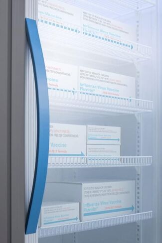 Summit Appliance ARG61PVBIADADL2B Performance Series Pharma-Vac 6 Cu.Ft. ADA Height Glass Door Commercial All-refrigerator with Data Logger, Silver Ion-coated Handle, Keyed Lock, Magnetic Door Gasket in Kuwait