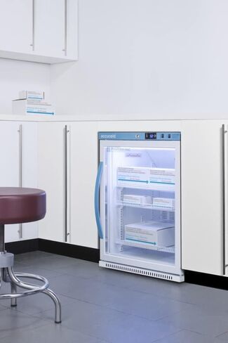 Summit Appliance ARG61PVBIADADL2B Performance Series Pharma-Vac 6 Cu.Ft. ADA Height Glass Door Commercial All-refrigerator with Data Logger, Silver Ion-coated Handle, Keyed Lock, Magnetic Door Gasket in Kuwait