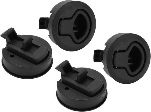 Estink Slam Latch ABS Flush Pull Round Ring Lock 61mm Black Deck Latch سهل التركيب الطقس لخزانة القوارب Hatch RV Trailer الاستخدام البحري in Kuwait