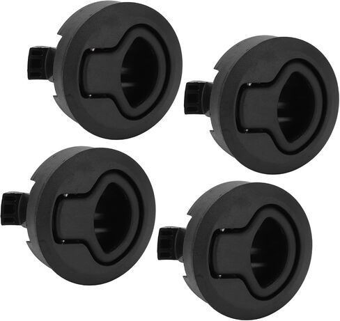 Estink Slam Latch ABS Flush Pull Round Ring Lock 61mm Black Deck Latch سهل التركيب الطقس لخزانة القوارب Hatch RV Trailer الاستخدام البحري in Kuwait