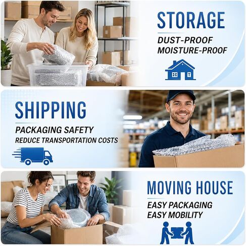 8x10 Bubble Wrap Pouches, 100 Pack | Self Seal with Secure Closure, Thick Shockproof Cushioning, For Shipping Fragile Items, Electronics & Small Business Packing in Kuwait