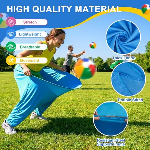 Granny Pants Yard Game, Outdoor Game with Bouncy Ball and Air Pump, Team Relay Family Reunion Party Field Game in Kuwait