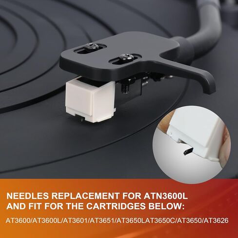 2pcs ATN3600L Record Player Needles Replacement by Gartopvoiz, Compatible with Audio Technica AT-LP60 AT-LP60USB Turntable Stylus in Saudi Arabia