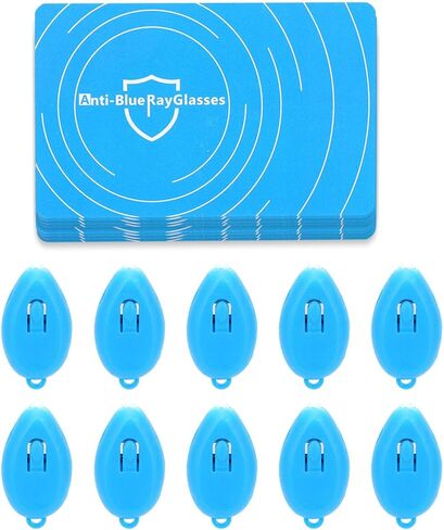 10 Set Anti-Blue Light Test Card, Professional Anti-Blue Light Test Paper Including Anti-Blue Light Card and Blue Light Generator in Saudi Arabia