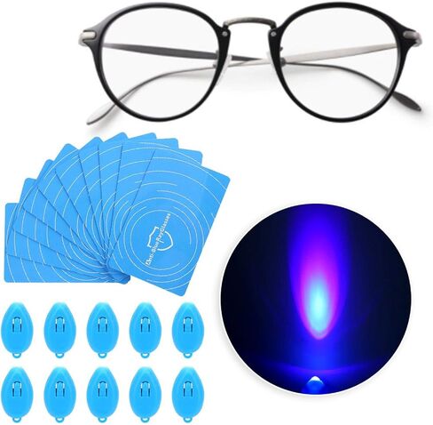 10 Set Anti-Blue Light Test Card, Professional Anti-Blue Light Test Paper Including Anti-Blue Light Card and Blue Light Generator in Saudi Arabia
