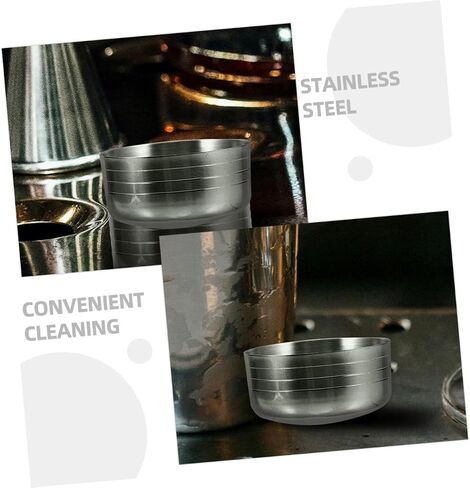 PRETYZOOM 2pcs Stainless Steel Cocktail Shaker Covers 550ml Small Anti-spill Home and Commercial Bartending Tumbler Lids Replacement Parts in Kuwait
