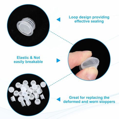 PATIKIL Salt and Pepper Shaker Stoppers 19mm/0.75", 10Pcs Plastic Salt Shaker Plug Replacement with Pull Ring Reusable Clear Round End Cap for Pots Bottles Pipes in Kuwait
