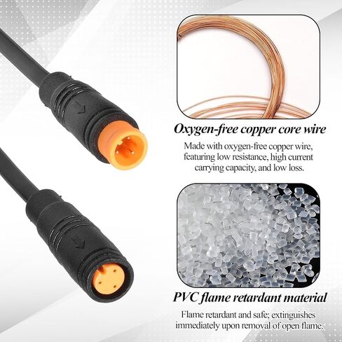 5 Pairs 2Pin/3Pin/4Pin Male Female Waterproof Cable, Ebike Extension Cable,15cm Female & Male Plug Wire, Ebike Battery Connector, Electric Bike Extension Cables Connector for Light, Ebrake in Kuwait