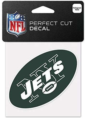 ملصق حائط ملون من WinCraft New York Jets ذو قصة مثالية مقاس 10.16 سم × 10.16 سم، ملصق حائط جديد من الدوري الوطني لكرة القدم الأمريكية in Kuwait