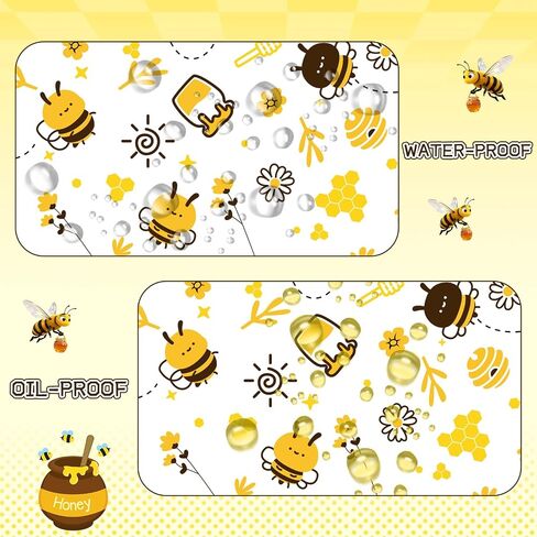 SULOLI 100 Pcs Wax Paper Sheets for Food, Bee Day Paper Wrap Deli Paper Wrap Waterproof Oilproof with Bee Pattern for Kicthen Baking Sandwich Cookies Cooking Frying in Kuwait