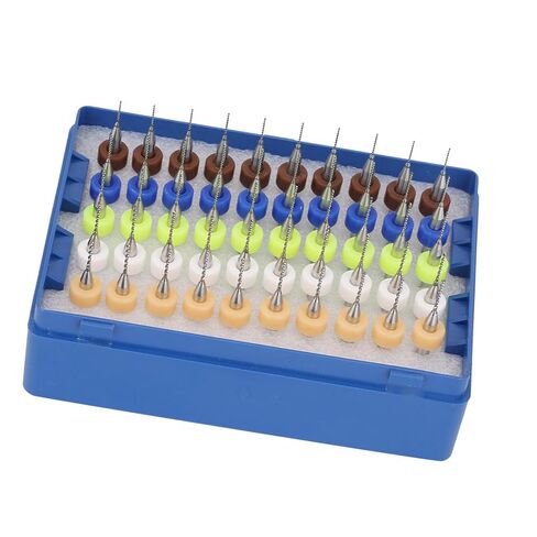 50pcs Carbide Micro Drill Bits Set, 0.5-0.9mm PCB Drill Bits, Precision Carbide Bits for Circuit Board Carving with Storage Box, for Electronics SMT Mould Hardware in Kuwait