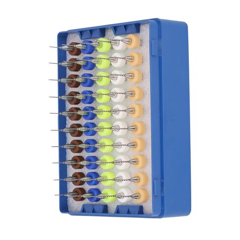 50pcs Carbide Micro Drill Bits Set, 0.5-0.9mm PCB Drill Bits, Precision Carbide Bits for Circuit Board Carving with Storage Box, for Electronics SMT Mould Hardware in Kuwait