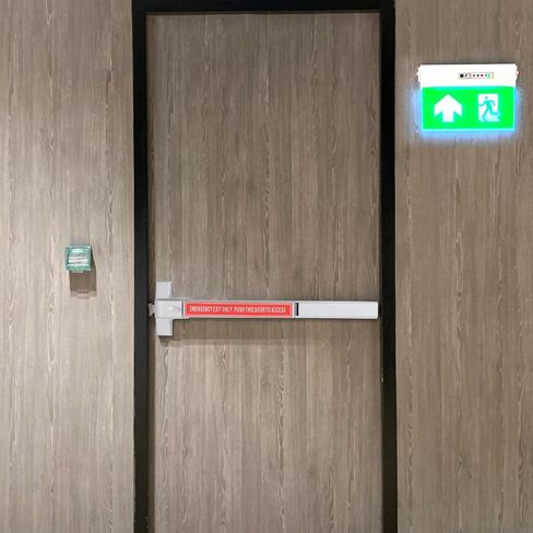 Door Push Bar Panic Exit Device, 25.6" Commercial Emergency Exit Push Bar Door Lock with 2 Keys, Exit Door Hardware Iron Push Bar Handle, Panic Bar Lock, Safety Exit Lock in Kuwait