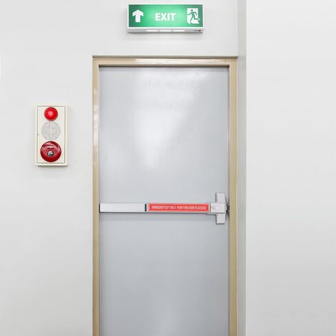 Door Push Bar Panic Exit Device, 25.6" Commercial Emergency Exit Push Bar Door Lock with 2 Keys, Exit Door Hardware Iron Push Bar Handle, Panic Bar Lock, Safety Exit Lock in Kuwait