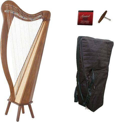 Roosebeck 29-String Mintrel Pedestal Harp w/Chelby Levers & Bag, 5 Panel in Kuwait