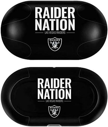 Skinit Decal Audio Skin Compatible with Samsung Galaxy Buds+ - Officially Licensed NFL Las Vegas Raiders Team Motto Design in Kuwait