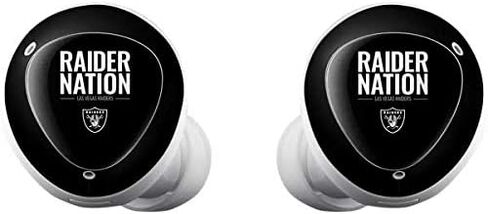 Skinit Decal Audio Skin Compatible with Samsung Galaxy Buds+ - Officially Licensed NFL Las Vegas Raiders Team Motto Design in Kuwait