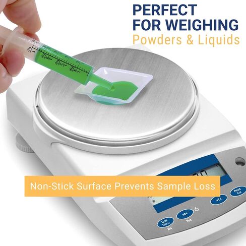 Pure Ponta Weigh Boats - 125pk Medium & 125pk Small Square Plastic Disposable Trays for Scale - 100ml & 7ml Lab Dishes in Kuwait