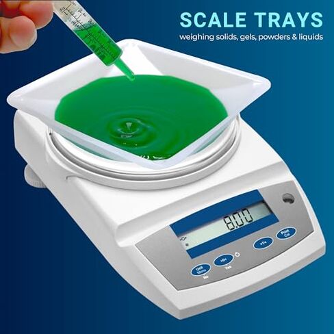 Pure Ponta Weigh Boats - 125pk Medium & 125pk Large Square Plastic Disposable Trays for Scale - 100ml & 330ml Lab Dishes in Kuwait