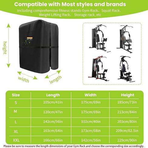 Workout Equipment Cover Compatible with SincMill, 600D Oxford Home Gym Equipment Cover, Protect for Gym Equipment for Home Garage/Home Gym Equipment With Air Vent & Reflective strip-41"L×69"W×73"H in Kuwait