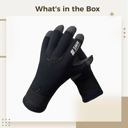 2 Diving Gloves, Cut Resistant, Cold Water Spearfishing Gloves, Anti-Slip, Warm Hunter Accessory in Kuwait