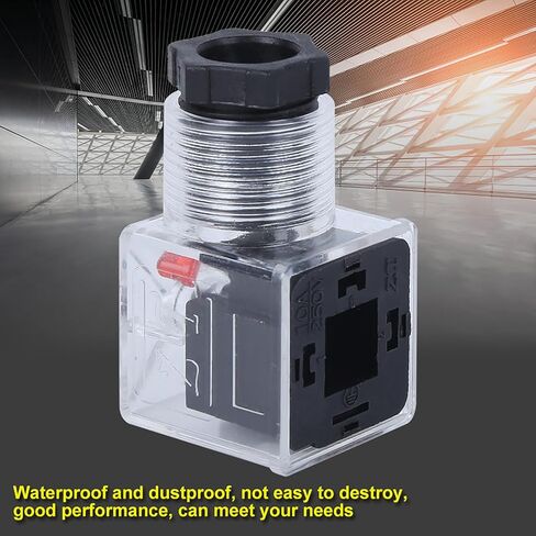 5 قطع DC24V 10A قابس ملف لولبي، موصل صمام الملف اللولبي، قابس مؤشر عالمي شفاف مع ضوء LED لملف الملف اللولبي الهيدروليكي/الهوائي، DIN 43650 EN 175301-803 شكل موصل in Kuwait