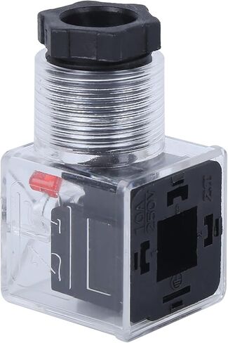 5 قطع DC24V 10A قابس ملف لولبي، موصل صمام الملف اللولبي، قابس مؤشر عالمي شفاف مع ضوء LED لملف الملف اللولبي الهيدروليكي/الهوائي، DIN 43650 EN 175301-803 شكل موصل in Kuwait