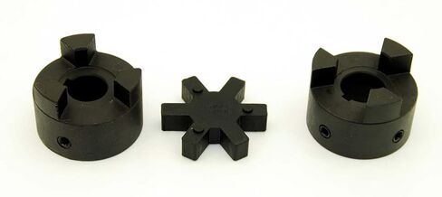 7/8" to 1-1/8" L095 Flexible 3-Piece L-Jaw Coupling Coupler Set & Rubber Spider in Kuwait