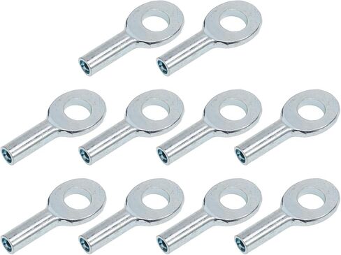 10pcs Gym Pulley Machine Cable Eyelet Terminal, Metal Wire Rope Port Joint Stopper Compatible with 5mm & 6mm Fitness Equipment Cables, Replacement Ball End Accessory for Home Gym Machines(5mm) in Kuwait