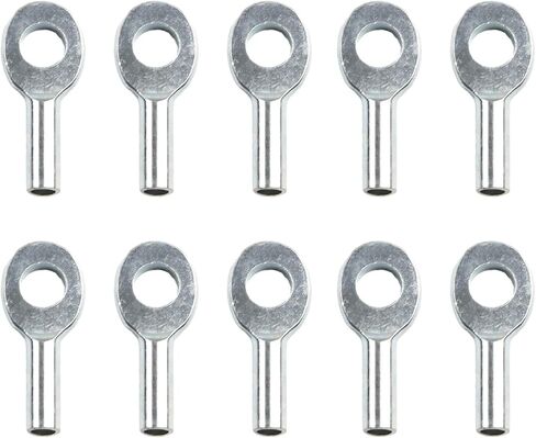 10pcs Gym Pulley Machine Cable Eyelet Terminal, Metal Wire Rope Port Joint Stopper Compatible with 5mm & 6mm Fitness Equipment Cables, Replacement Ball End Accessory for Home Gym Machines(5mm) in Kuwait