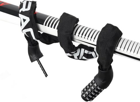 Bicycle Chain Lock 95cm – Robust Spiral Lock with Fabric Protection for Bicycles, E-Bikes & Motorcycles in Kuwait