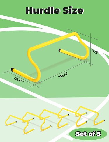 GHB Hex Agility Rings 1 Pack and 5 Pack 8" Agility Hurdles 1 Pack in Kuwait